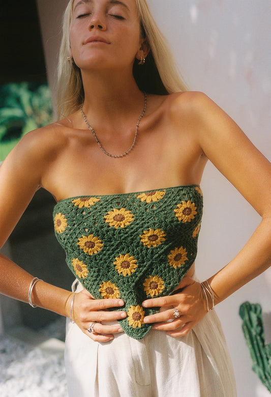 Freyde Bandana Top - Sunflower