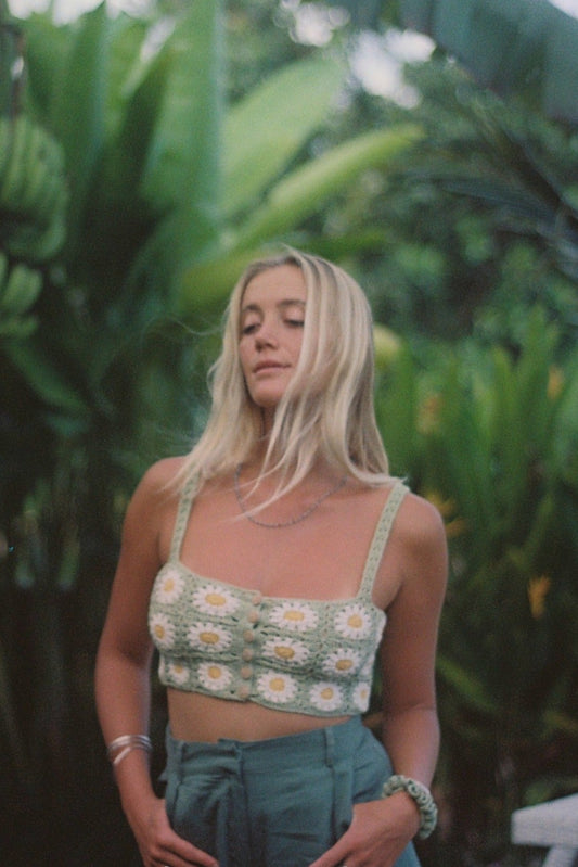 Flynn Box Cut Top - Daisy